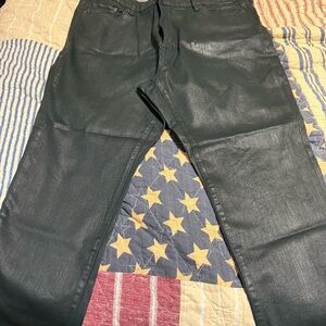 Ralph Lauren Women’s Black High Waisted Coated Straight Jeans